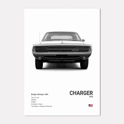 Black & White Sport Cars Collection II - Canvas & Curio