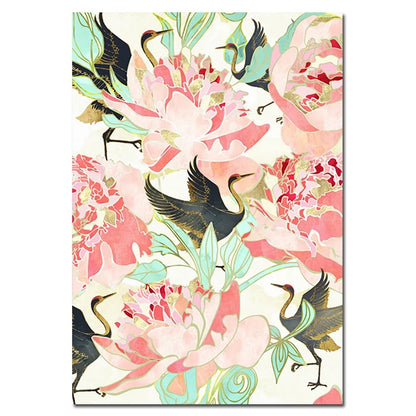 Golden Crane & Sun Collection - Canvas & Curio