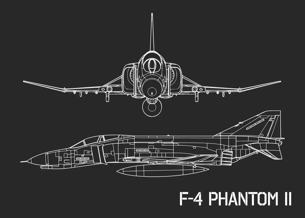 Modern Aircraft Blueprint Collection - Canvas & Curio
