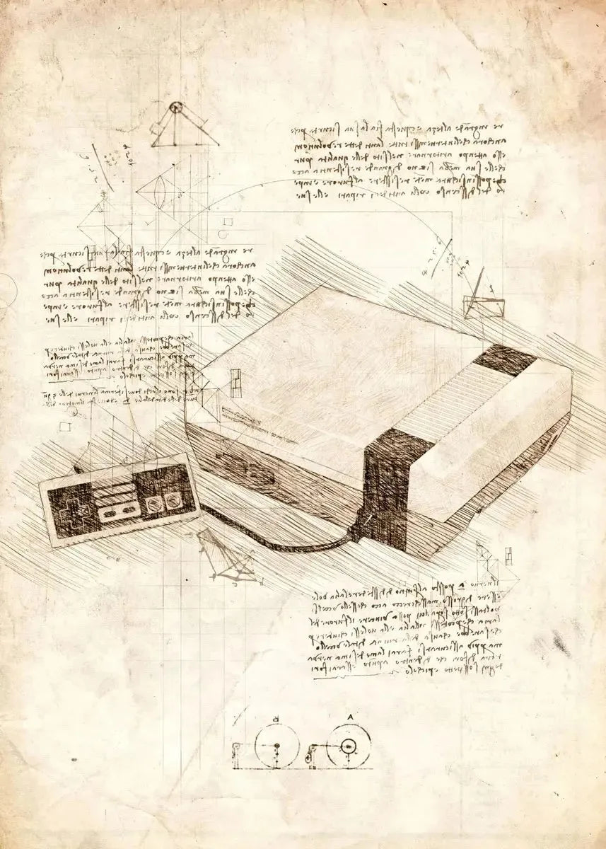 Vintage Gaming Sketch Collection - Canvas & Curio