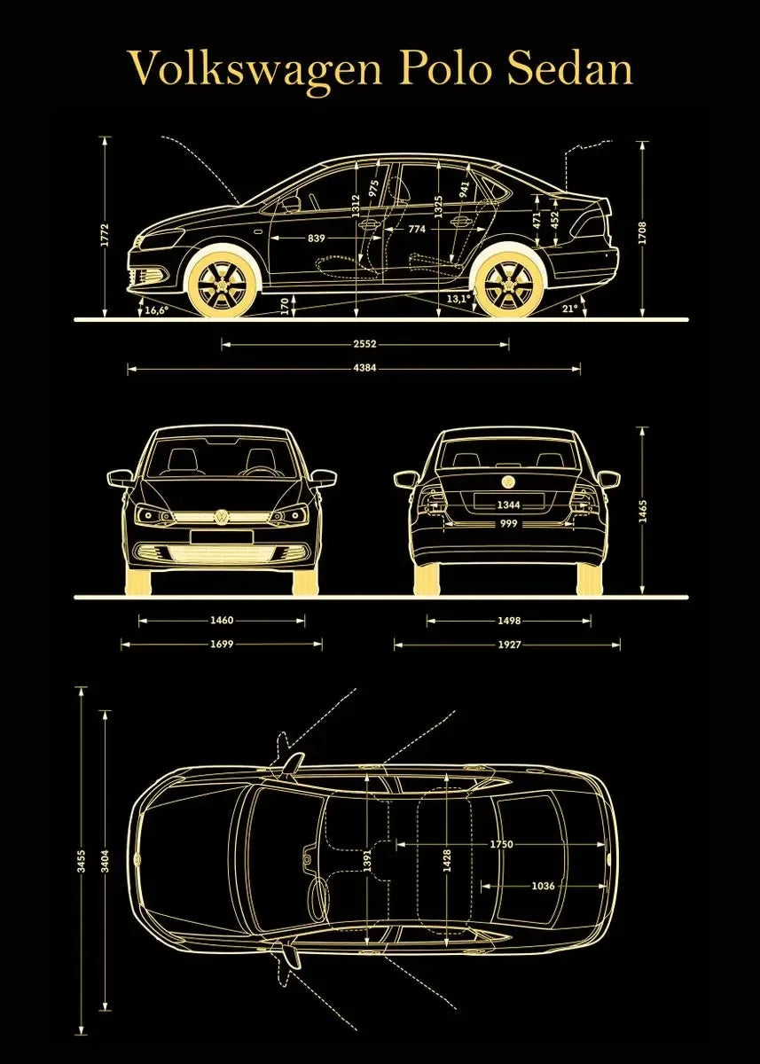 Vintage Car Blueprint Collection - Canvas & Curio