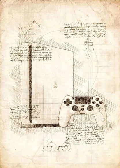 Vintage Gaming Sketch Collection - Canvas & Curio
