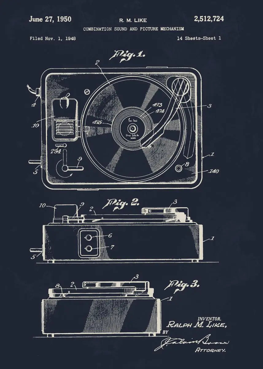 Musical Instruments Blueprint Collection - Canvas & Curio