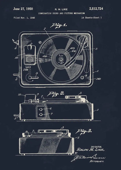 Musical Instruments Blueprint Collection - Canvas & Curio