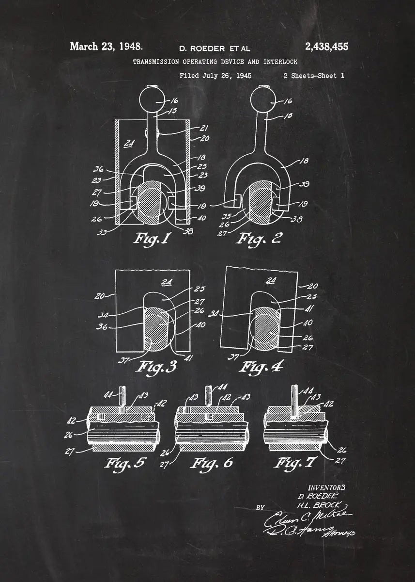 Engine Motor Blueprint Collection II - Canvas & Curio
