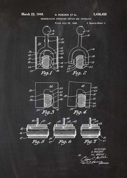 Engine Motor Blueprint Collection II - Canvas & Curio
