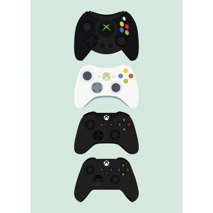 Retro Gaming Controllers Collection - Canvas & Curio