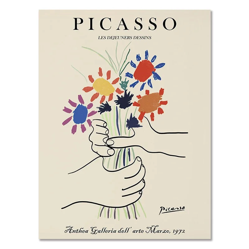Abstract Matisse Flowers Art Collection - Canvas & Curio