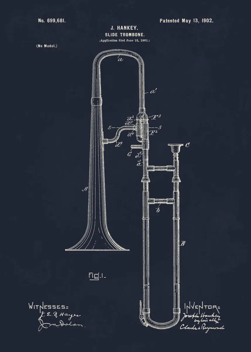 Musical Instruments Blueprint Collection - Canvas & Curio