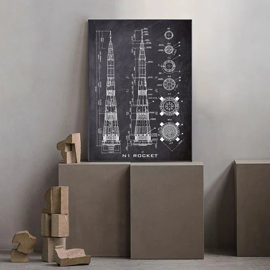Space Shuttle Blueprint Collection - Canvas & Curio