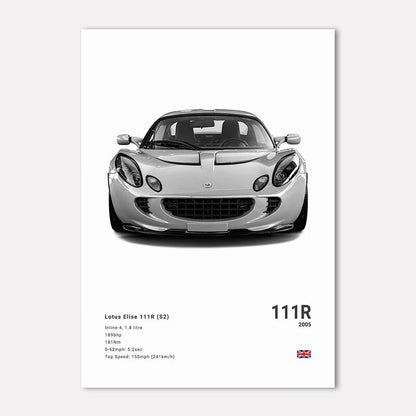 Black & White Sport Cars Collection - Canvas & Curio