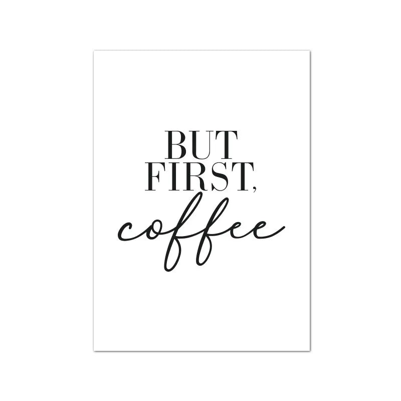Minimalist Coffee Cup Line Art Collection - Canvas & Curio