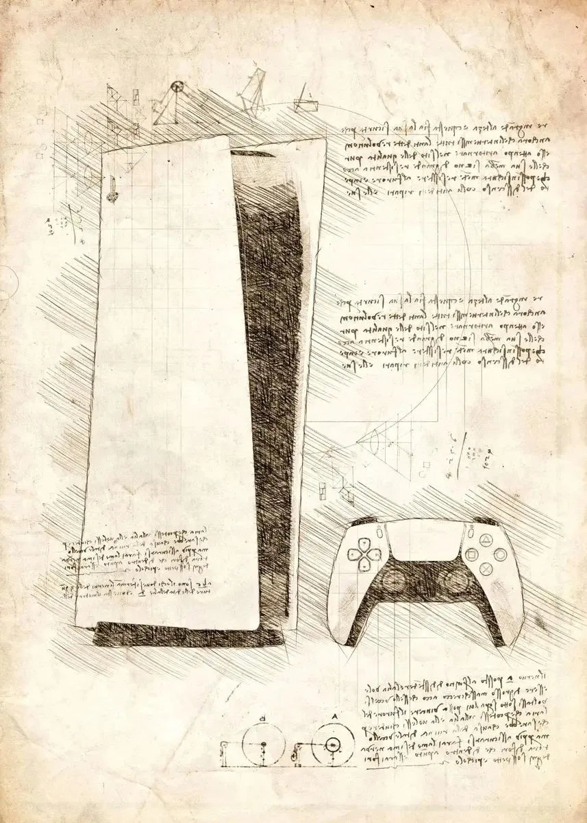 Vintage Gaming Sketch Collection - Canvas & Curio