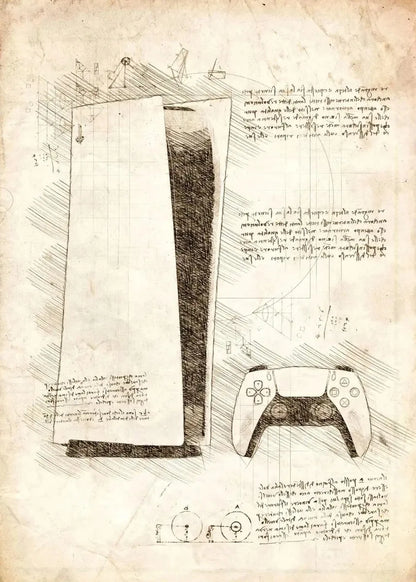 Vintage Gaming Sketch Collection - Canvas & Curio