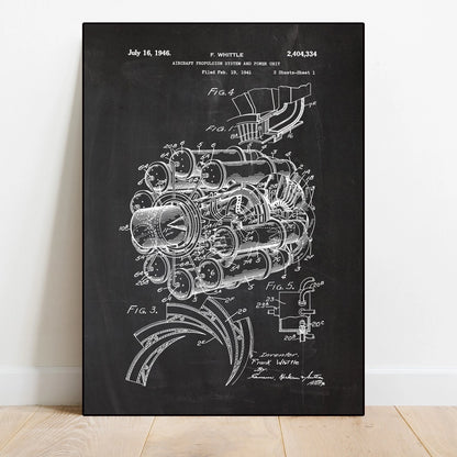 Engine Motor Blueprint Collection - Canvas & Curio