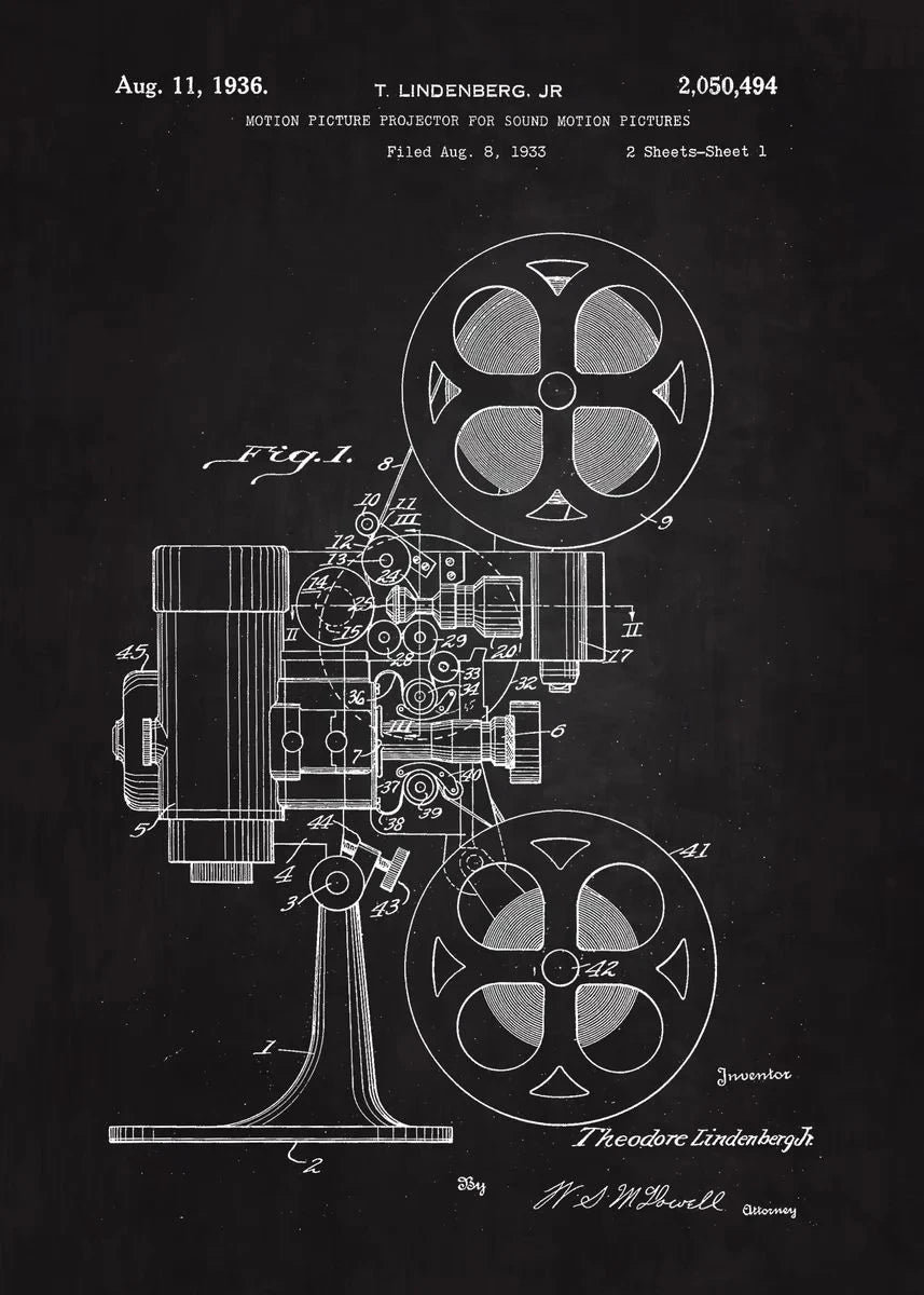 90s Retro Camera Blueprint Collection - Canvas & Curio
