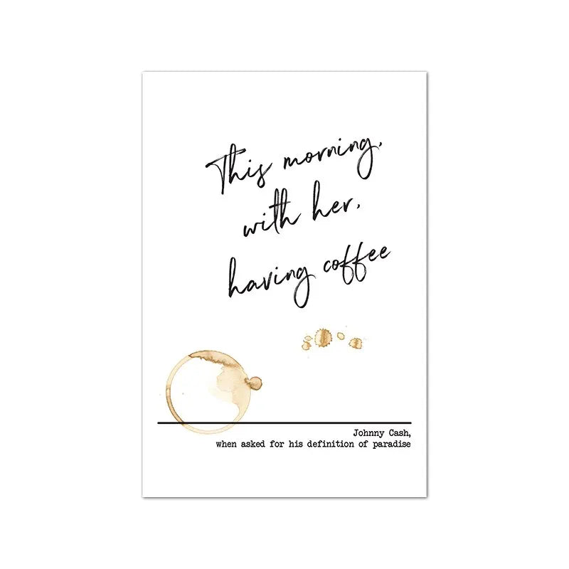 Minimalist Coffee Cup Line Art Collection - Canvas & Curio