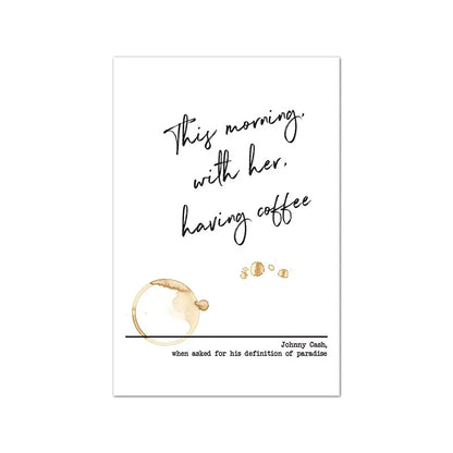 Minimalist Coffee Cup Line Art Collection - Canvas & Curio
