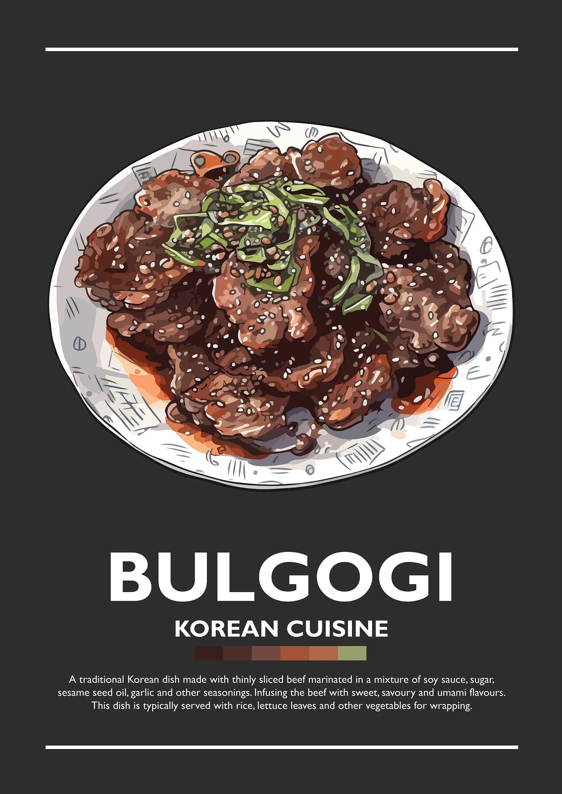Korean Cuisine Art Collection - Canvas & Curio