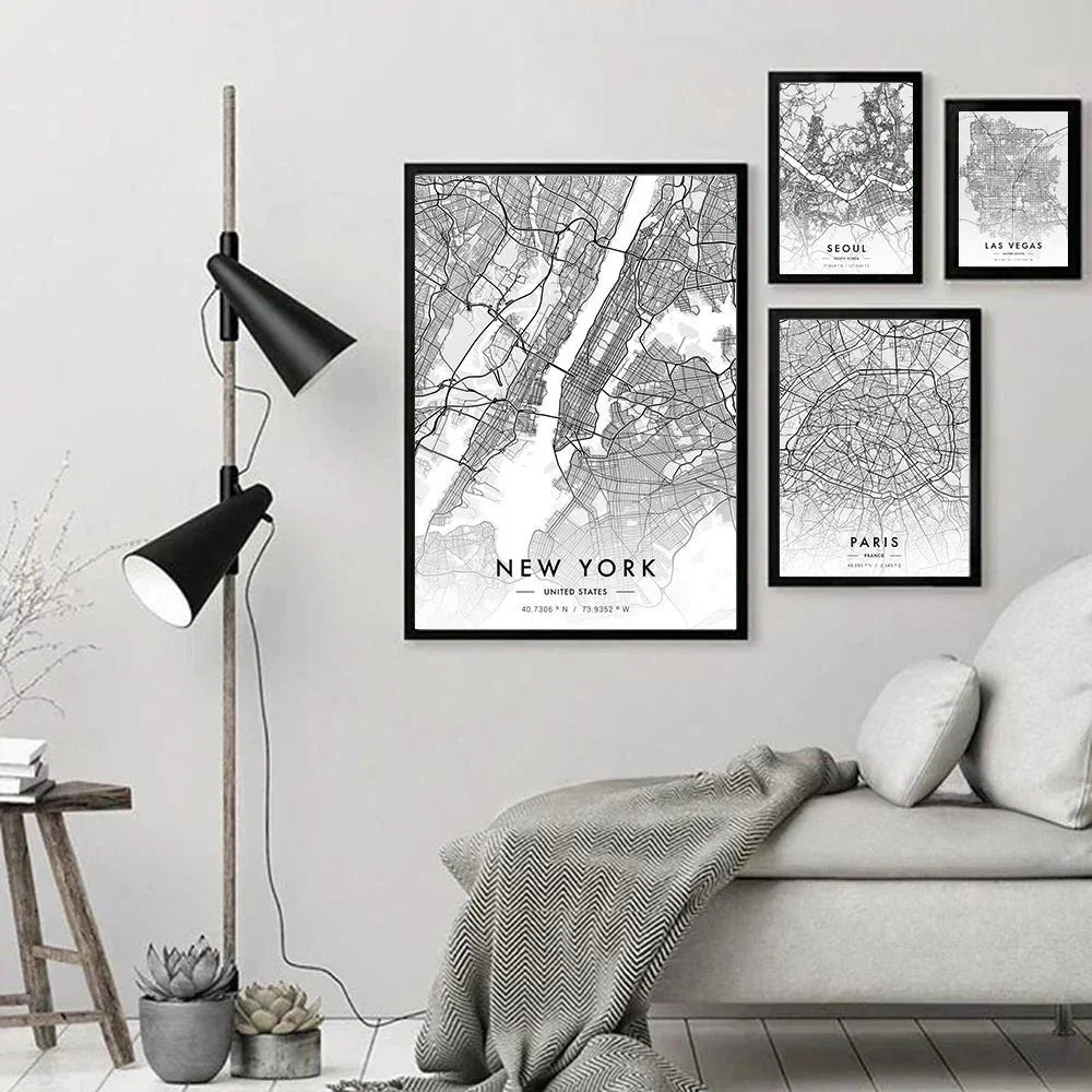 The City Heartbeat Art Collection I - Canvas & Curio