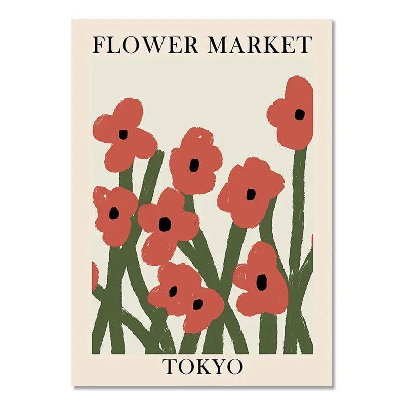 Abstract Matisse Flowers Art Collection II - Canvas & Curio