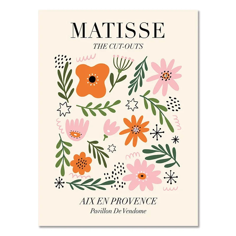 Abstract Matisse Flowers Art Collection II - Canvas & Curio