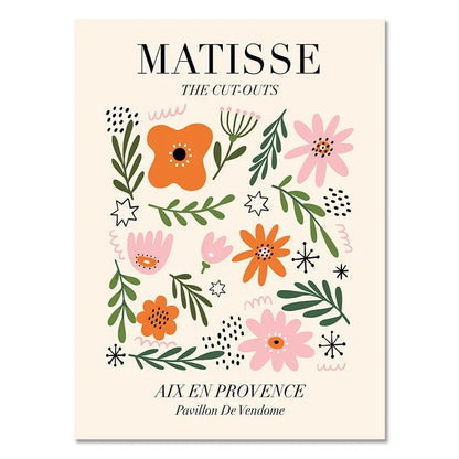 Abstract Matisse Flowers Art Collection II - Canvas & Curio