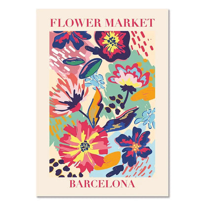 Abstract Matisse Flowers Art Collection II - Canvas & Curio